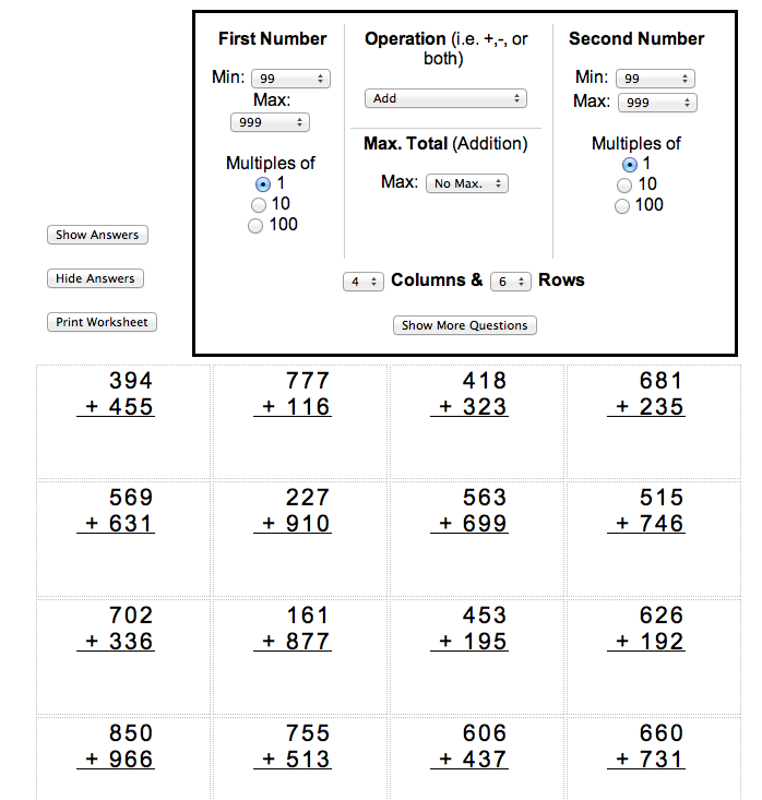 adding-tens-worksheets