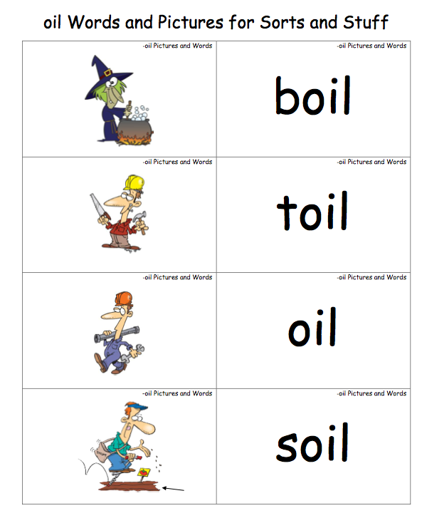 Words And Pictures With The Vowel Sound Oi 48