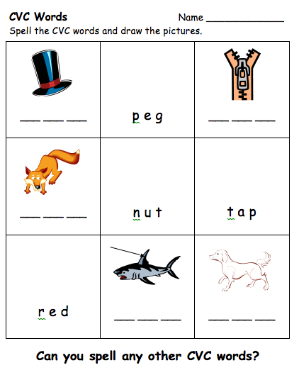 CVC Word Worksheets for Reception and Year 1 | Initial Sound and Final ...