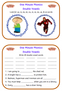 double vowels - TeachingCave.com - TeachingCave.com
